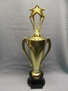 medium star CUP trophy award black base 2710/NB10