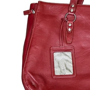 Rich Red Buxton Leather Large Padded Laptop Briefcase File Folder Shoulder Bag - Picture 1 of 8