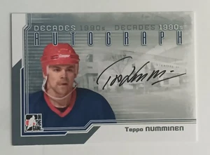 2013-14 ITG Decades 90s Autographs Teppo Numminen Winnipeg Jets - Picture 1 of 2