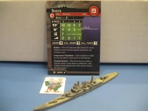 =Axis Allies War at Sea CONDITION ZEBRA Suzuya 40/40 with card= - Picture 1 of 1