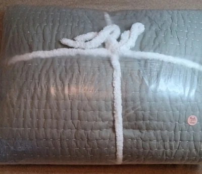 West Elm Airy Cotton Voile Solid Quilt King (Celadon) NWD - Image 1 of 4