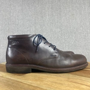 Ecco Findlay Chukka Boots Mens 44 10 Brown Leather Lace Up Derby Ankle Shoe - Picture 1 of 14