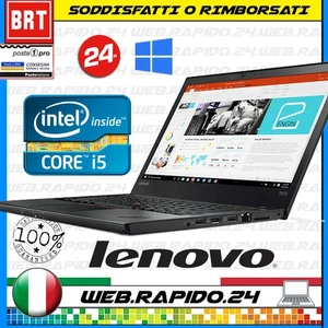 NOTEBOOK LENOVO THINKPAD T470 14" CPU i5-6300U RAM 8GB SSD 256GB 1920x1080 WIN11 - Foto 1 di 6