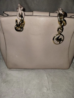 Michael Kors Cynthia Leather Satchel Medium Saffiano Soft Pink -Missing Strap - Image 1 of 4