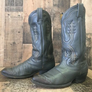 Tony Lama Vintage Gold Label Teju Lizard Budapester Cowboystiefel Herren 9 D - Bild 1 von 12