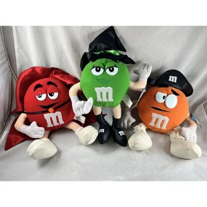 Nanco M&M Candy Stuffed Toys Halloween Pirate Vampire 3 Lot Characters 2001 - Picture 1 of 11