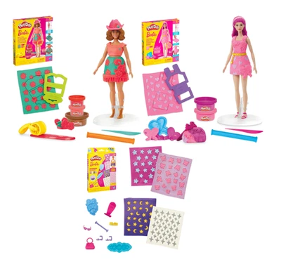Play-Doh Барби сердца и волосы комплект цветочные бахрома и заправки сделать куклы одежды - Изображение 1 из 4