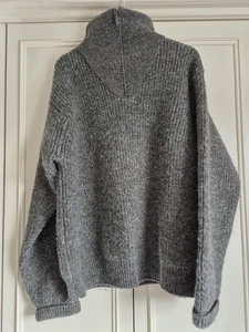 Barbour Tyne Zip Neck Derby Tweed Sweater 100% Pure New Wool, Size XL - Picture 1 of 10