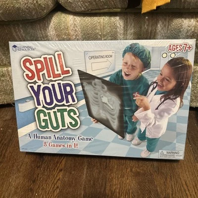 Learning Resources Spill Your Guts Board Game NIP Human Anatomy 3-in-1 - Image 1 of 3
