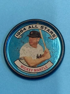 Moneda All-Star 1964 Topps Mickey Mantle Salón de la fama para zurdos (A) - Imagen 1 de 2