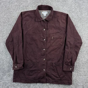 Vintage Cabin Creek Chore Jacke Damen L braun Flanell Knopf Farm Field Light - Bild 1 von 6