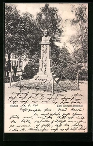 Ansichtskarte Crefeld, Carl Wilhelm-Denkmal 1904 - Picture 1 of 2