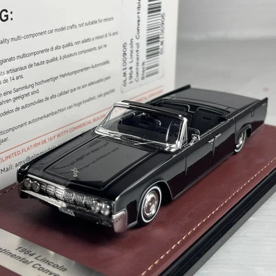 1964 Lincoln Continental Convertible Open Roof Black in 1:43 scale by GLM - Image 1 of 4