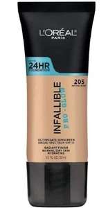 Infallible 24Hr Pro-Glow Lightwear Foundation Beige 205 + Free Shipping - Picture 1 of 2