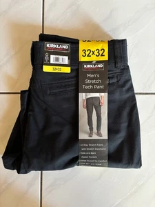 Kirkland Signature Men's Stretch Tech Pant Black Size 32X32 - Picture 1 of 5