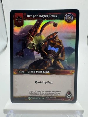 World of Warcraft TCG Twilight Foil Hero Dragonslayer Drux - Image 1 of 2