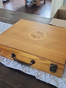 Smithsonian wooden board game box-multiple classic board/card/dice games - Picture 1 of 8