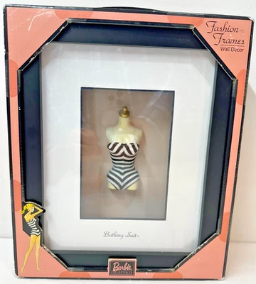 Traje de baño Mattel Barbie Collectibles 2003 marcos de moda decoración de pared en caja original Foto 1 de 4