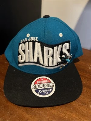 San Jose Sharks Original SnapBack Zephyr NHL Hat Vintage With Sticker - Image 1 of 4