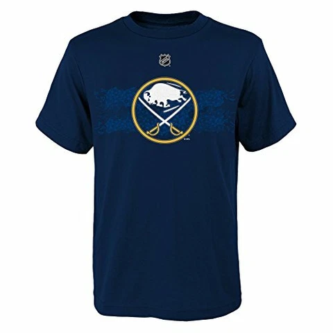 NHL Buffalo Sabres Boys Outerstuff Fractal Camo Player Short Sleeve Tee, Team Cover