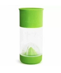 Munchkin Miracle 360 Fruit Infuser Cup Toddlers 18m+ Water LeakProof 14oz Green - Picture 1 of 9