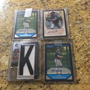 JARROD SALTALAMACCHIA AUTO LOT BOWMAN EXQUISITE BY THE LETTER 42/75 1/25 - Picture 1 of 2