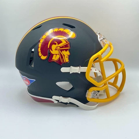 USC Trojans CUSTOM Concept Matte Black Mini Football Helmet Cover