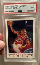 1991 FLEER PRO-VISIONS MICHAEL JORDAN #2 CHICAGO BULLS HOF PSA 9 MINT