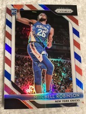 2018-19 Panini Prizm Prizms Red White and Blue #227 Mitchell Robinson NY Knicks