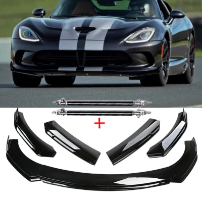 Front Bumper Lip Body Kit Spoiler Splitter For Dodge Viper 01-17 Strut Rods Foto 1 de 4