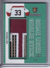 2017-18 Leaf Stickwork Game Used Goalie Sticks Emerald #22 Patrick Roy STICK /2