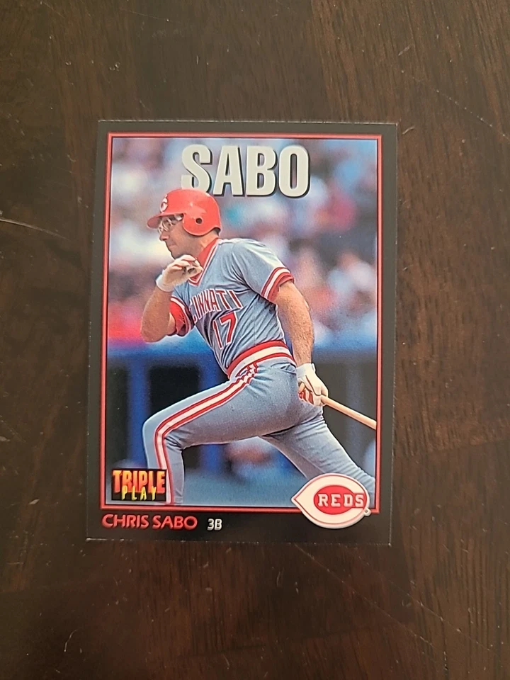 1993 Triple Play Chris Sabo #184 Cincinnati Reds - Image 1 of 1