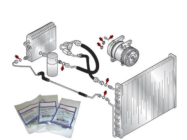 Kit de sellado de sistema de aire acondicionado para Subaru Outback 2000-2004 2002 2001 2003 JC369WP Foto 1 de 1