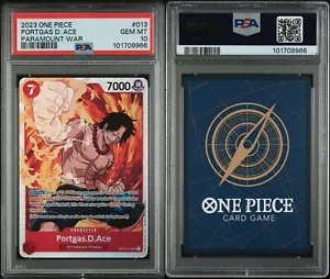 One Piece Portgas.D.Ace OP02-013 SR Paramount War English PSA 10 - Picture 1 of 3