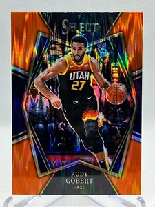 RUDY GOBERT 2021-22 Panini Select #179 Premier Level ORANGE FLASH PRIZM - Afbeelding 1 van 2
