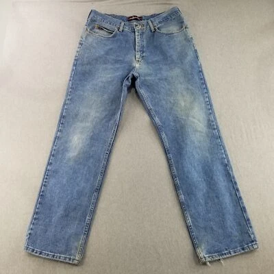 Lee Jeans Men's Size 36x32 Blue Med Wash Relaxed Fit Straight Cut 100% Cotton  - Image 1 of 4