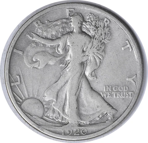 1920-D Walking Liberty Silver Half Dollar Choice F Uncertified #254 Cover