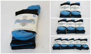 Bombas Women's Black and Blue Crew Socks 1/ 2/ 3/ 5 Packs NWT - Picture 1 of 7