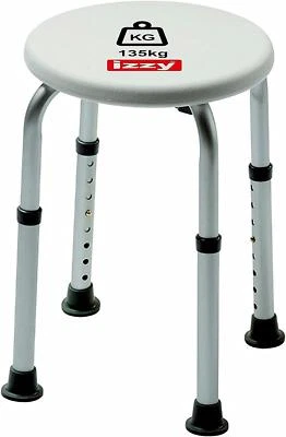 Izzy Runder Badehocker: Höhenverstellbarer Sitz