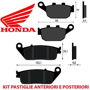 KIT PASTIGLIE FRENO ANTERIORI E POSTERIORI HONDA NC 750 X RC90 RH09 2016 2024 - Imagen 1 de 1