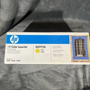 NEW Hp Q3972a YELLOW Toner Cartridge FOR Laserjet 2550, 2820, 2840 BLUE Box - Picture 1 of 8