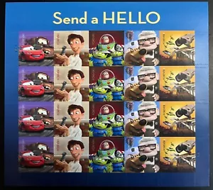 Send Un Hello Disney/Pixar #467900 2010 Completo Foglio 20 Francobolli - Foto 1 di 2
