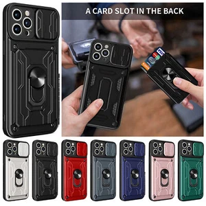 Armor Rugged Ring Phone Case For iPhone 15 16 14 13 12 11 OnePlus 12R Nord N300 - Picture 1 of 24