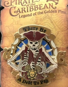 Pirates of the Caribbean There be Debt to Pay Skeleton hidden mickey Disney Pin - Picture 1 of 1