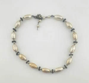 "Collana Choker Perla Falsa Barocca Firmata Vintage Miriam Haskell COM'È 16" - Foto 1 di 9