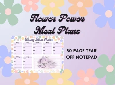 Flower Power Weekly Meal Plan - 50 Tear Off Sheets - Image 1 of 2