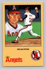 1990 NOLAN RYAN California Angels Postcard Series 2 #1 Artwork by Susan Rini