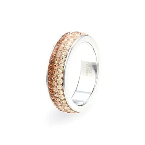 Band Ring with Swarovski Crystals, Purple Band, Gift for Her, Sparkling Ring - Picture 1 of 13