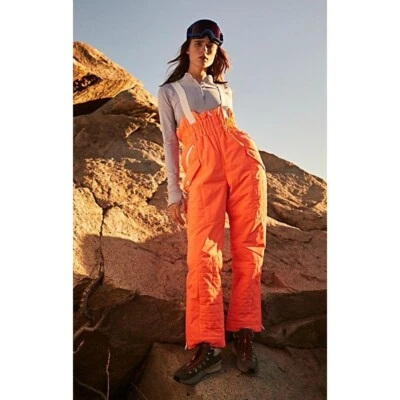 Free People Movement All Prepped Bibb Snow Ski Pants Size Small - Neon Peach - Image 1 of 4