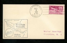 US Postal History Airmail FAM 5 Los Angeles CA to Balboa Canal Zone CZ 12/3/1951